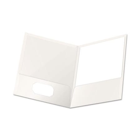 Tops Business Forms Oxford, High Gloss Laminated Paperboard Folder Capacity, White, 25PK 51704